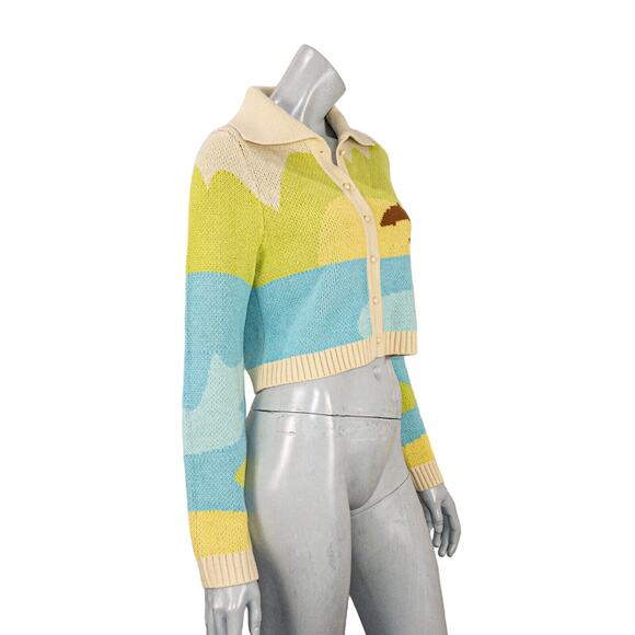 HOUSE OF SUNNY Women's Soul Surfer Cardigan dolphin multi color sz 4 NWT - Picture 5 of 12